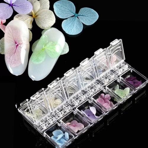 12 color dried flower for false nail art tips decorations natural nail dry flowers box creative manicure tool new arrival
