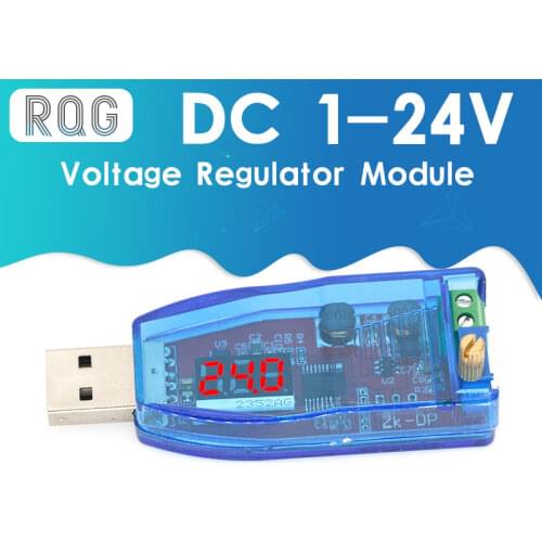 LED DC-DC 5V to DC 1-24V Adjustable Potentiometer USB Step Up/Down Buck Boost Converter Power Supply Voltage Regulator Module