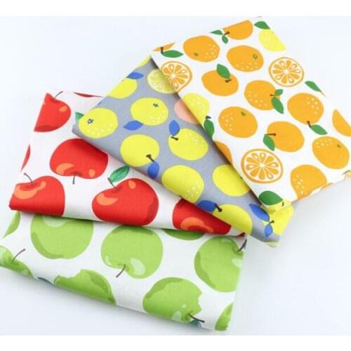 50*160 cm Apple lemon 100% Cotton Printed Fabric,patchwork DIY Handmade Materials For Sofa Cover Bedding Set Quilting Making DIY
