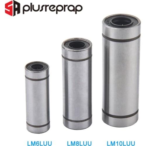 LM6LUU LM8LUU LM10LUU Longer Linear Bearing Bush Bushing for Smooth Bar Rod Shaft CNC 3D Printer Parts