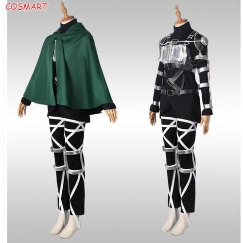 Anime Attack on Titan Season 4 Eren Scout Regiment Uniform Cosplay Costume Halloween Carnival Party Outfit XS-3XL