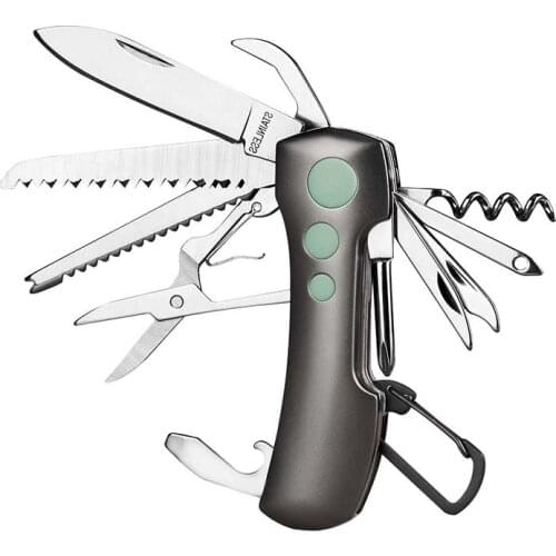 Free Shipping All in One Stainless Steel Portable Knife Fishing Tool Manufacturer Collapsible Climbing Camping Saber P1-T1043