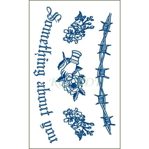 Waterproof Temporary Juice Tattoo Sticker Flower "something about You" Lasting Tattoos Flash Tatoo Fake Tatto for Men Women