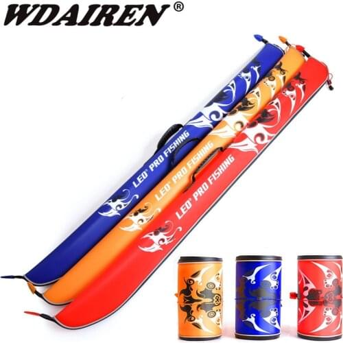 WDAIREN 125cm Fishing Bags Portable Folding Fishing Rod Carrier EVA Fishing Pole Tools Storage Bag Case Fishing Gear Tackle