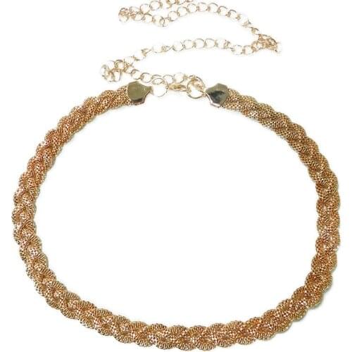 Womens Lady Fashion Snake Bones Metal Chain Style Belt Body Chain Metal Belt Simple Jakotsu Waist Chain