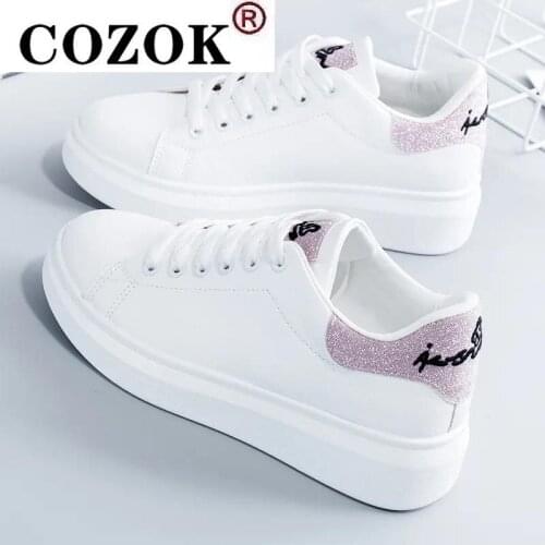 Women Sneakers 2022 Fashion Breathble Vulcanized Shoes Pu Leather Platform Shoes White Lace Up Casual Shoes Zapatos Mujer