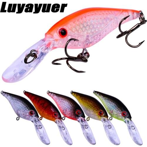 6 Color Minnow Hard Bait Fishing lures 8.2cm 4.5g Artificial Plastic 3D Eyes Crankbait Professional Baits