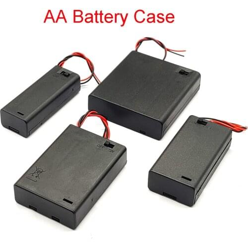 DIY 1/2/3/4 Slot AA Battery Holder Box Case AA Battery Holder Box Case With Switch