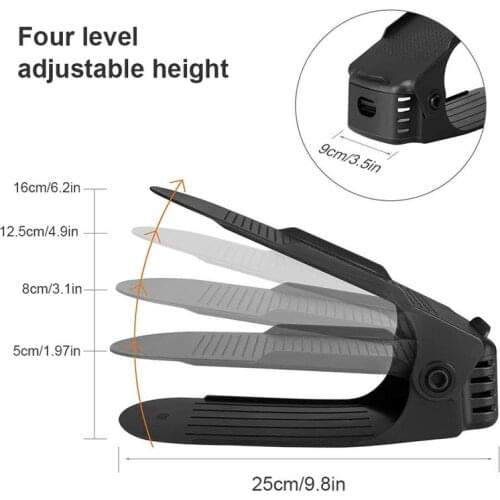 5 colors Shoes Storage Shoe Stands Organizer Adjustable plastic shoe box Stand Shelf Shoe Space Saving Home Shoes Storage Rack