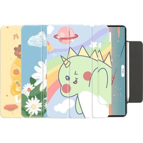 Secure Magnetic buckle Case For iPad Pro 12.9 2018 3th 3 Generation Cover A1876 A1985 A1983 A2014 Lovely printed smart funda