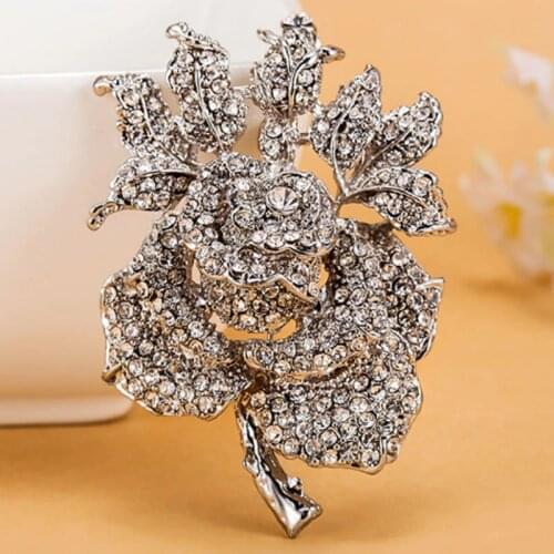 12pcs/lot Wholesale Colorful Rose Flower Wedding Accessories Enamel Pin Brooch Colares Violetta Purple Brooch Women Party Gifts