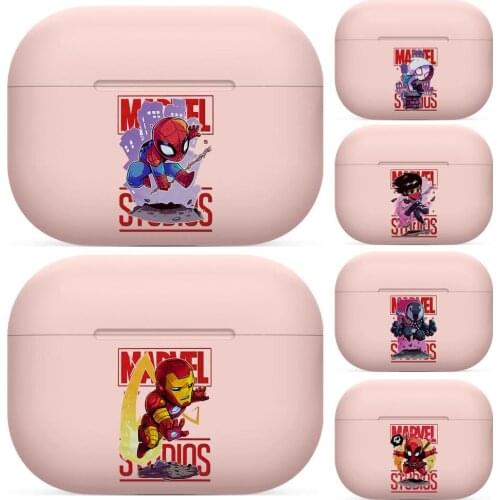 Captain America For Airpods pro case Protective Bluetooth Wireless Earphone Cover For Air Pods airpod case air pod cases Pink