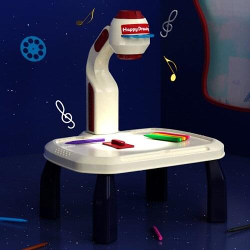 Childrens Toy Led Projector Art Drawing Table Kid Painting Board Arts and Crafts Projection Educational Learning Toy Paint Tool