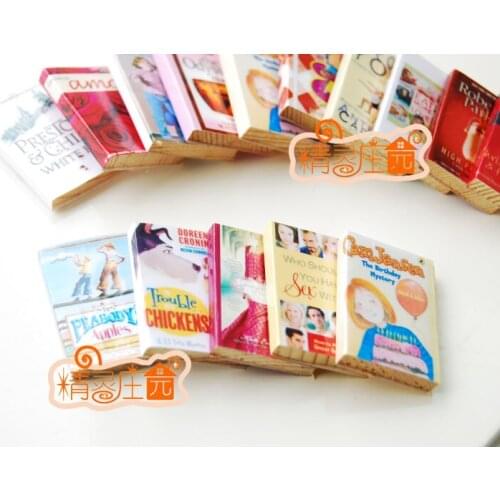 G05-X509 children baby gift Toy 1:12 Dollhouse mini Furniture Miniature rement colorful books 10pcs/set