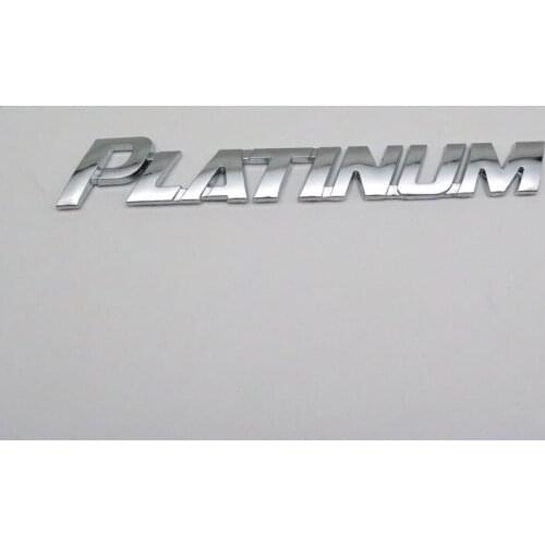 For Toyota PLATINUM Emblem 3D Letter Car Sticker Rear Trunk ABS Plastic Chrome Silver Logo Badge Decal Nameplate