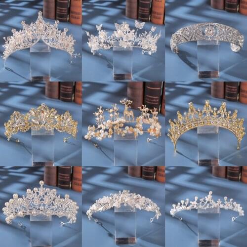 Elegant Wedding Crown Tiara Hair Accessories Rhinestones Bridal Bridesmaid Headdress Prom Tiara Crystal Crown Exquisite Charm