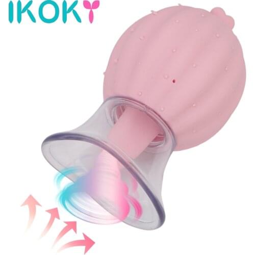 IKOKY 9 Speed Nipple Sucker Clitoris Vagina G spot Stimulation Tongue Licking Vagina Sucking Vibrator Sex Toys for Woman