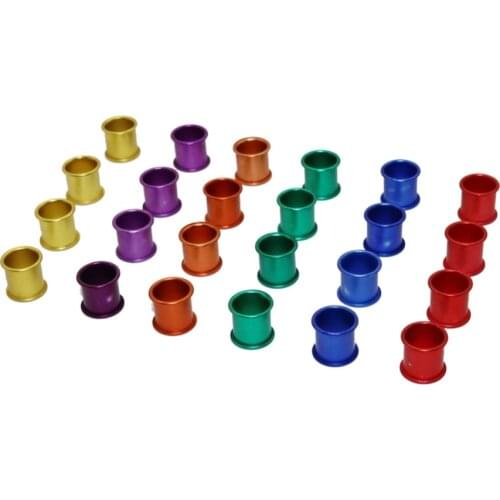 Bird Ring 6 Colors Inner Diameter 8mm Aluminum Pigeon Foot Ring Identification Race Pigeons Color Ring Bird Training Tool