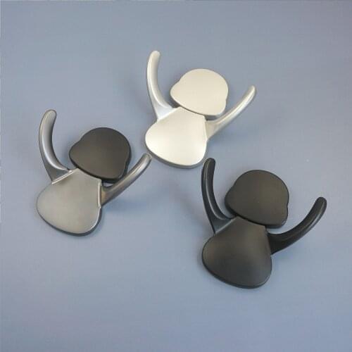 Nordic Style Zinc Alloy Black Robe Hook Decorative Coat Key Storage Hooks Child Door Hanger Rack Wall Hanging Furniture Hardware