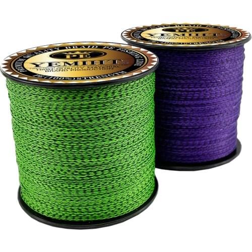 Yemiht 300M 4 Strands 10-80LB Speckle Braided Fishing Line PE Multilament Braid Lines Wire Smoother Floating Line