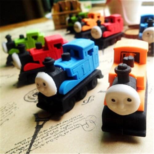 DL Thomas train modeling eraser small train rubber pupil students stationery products wholesale Student creative