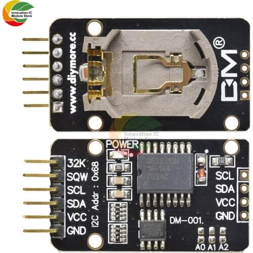 Ziqqucu 3.3 to 5.5V DS3231SN DS3231 AT24C32 IIC Precision RTC Real Time Clock Memory Module For Arduino Replace DS1307