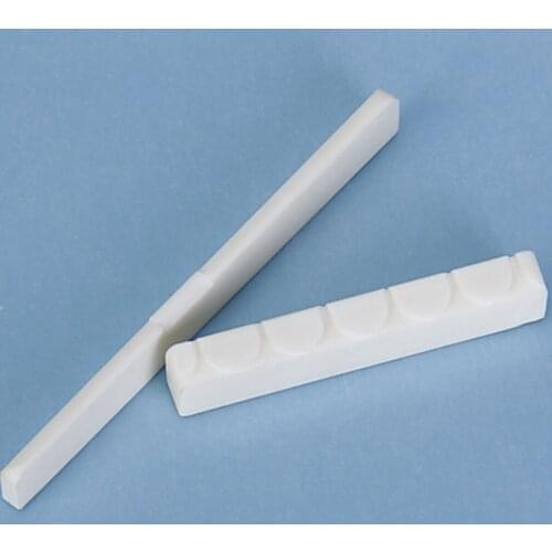Slotted BONE STRINGS BRIDGE SADDLE AND NUT Set for Classical GUITAR White Guitar Parts & Accessories