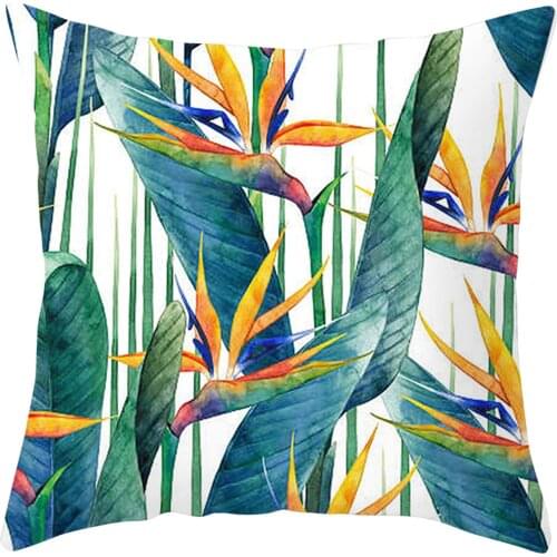 Green Plant Printing Pillow Cover Throw Pillow Case Modern Room Decorative Sofa Pillowcase For Living Room Home Supplies