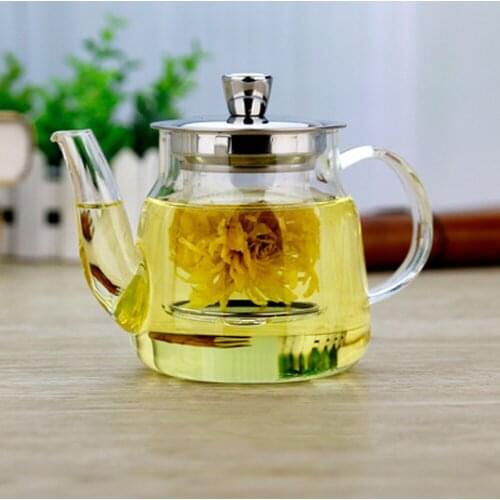 PINDEFANG New Invention 600ml Heatable Glass Teaware Strainer Herbal Flower Tea Kettle Filter Daily Drinkware Water Bottle Pot