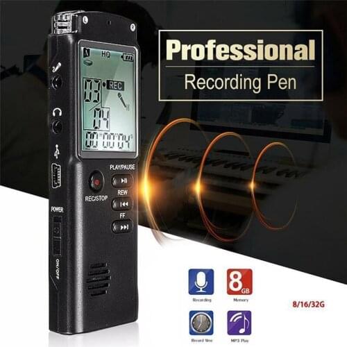 Rechargeable Recording Pen Digital Audio Voice Recorder Dictaphone MP3 Player