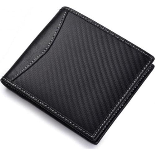 Portable Multifunctional Men Leather Wallet Anti-theft Pocket Foldable Coin Purse Credit Card Money Clip