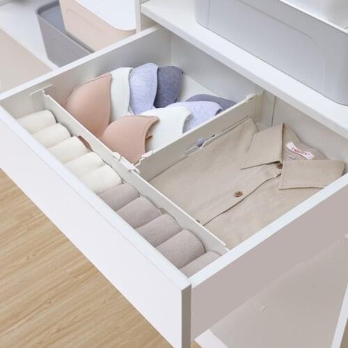 Adjustable Drawer Dividers Scalable Wardrobe Drawer separator Retractable Stretch Clapboard Partition Storage Organizer 1PC