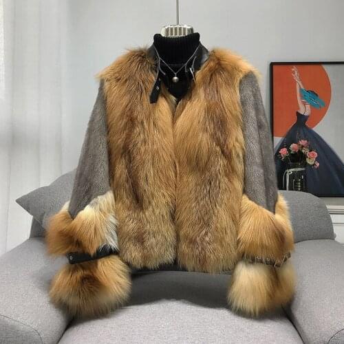 RosEvans Red Fur Coats