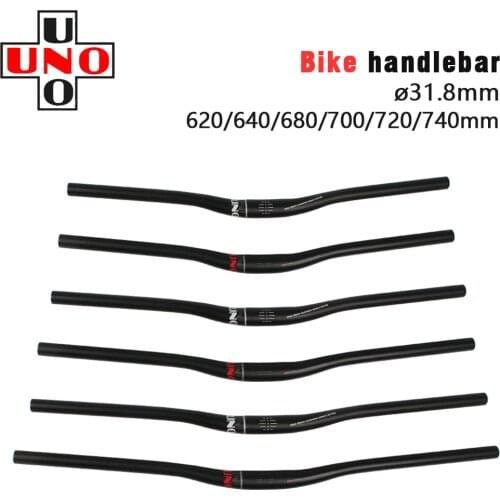 UNO Bicycle Handlebar Aluminum Alloy Matte Black Swallow-shaped 620/640/680/700/720/740mm Road MTB Bike for Cycling Part