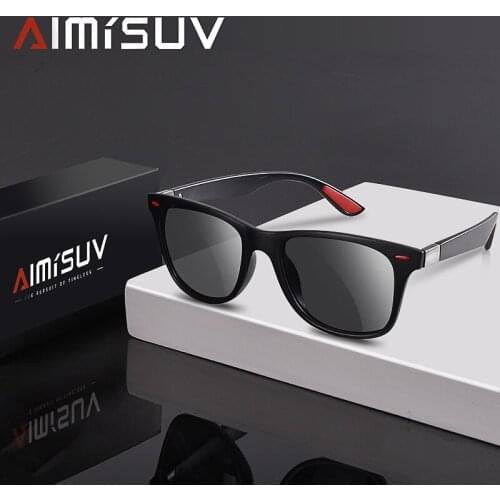 AIMISUV Polarized Sunglasses Men Women Classic Rivet Square Frame Sun glasse for Men Driving Vintage AMS8814 UV400
