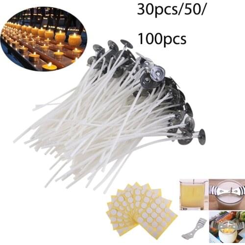 Candle Wicks Smokeless Wax Pure Cotton Core DIY Candle Making Pre-waxed Wicks For Party Supplies