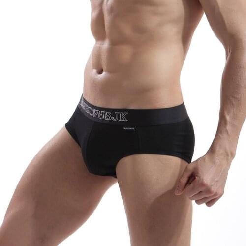 European and American mens modal bullet separation U-shaped moisture-proof design fashionable youth clear color briefs
