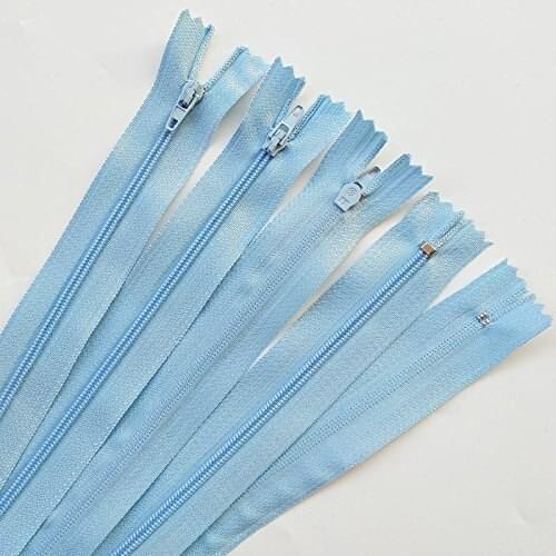 10pcs blue color 3# 15/20/25/30/40CM Closed Nylon Coil Zippers Tailor Sewing Craft