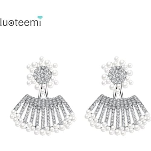 LUOTEEMI Big Drop Earrings for Women 2020 Exquisite Cubic Zircon Earring Crystal Fashion Jewelry Wedding Dating Boucle D’Oreille