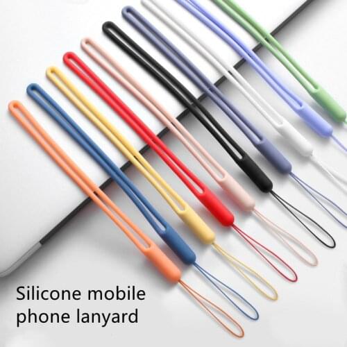 1PCS Silicone Cell Phone Lanyard for IPhone Xiaomi Phone Wrist Straps Keychain Camera Strap ID Card Gym USB Hanging Rope