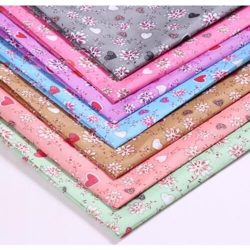 100*150cm Love Flower Printed Fabric Clothing Fabrics By Meter DIY Needlework Sewing Patchwork Material