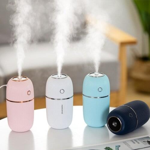 300ML Mini Humidificador USB Ultrasonic Aroma Essential Oil Diffuser For Car Home Office Humidifier With Romantic Night Light