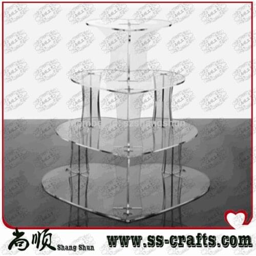 4 Tier heart shape Bracket Acrylic Wedding Cake Stand 4 Tier Acrylic Cupcake Stand 4 Tier Acrylic Cake Stand
