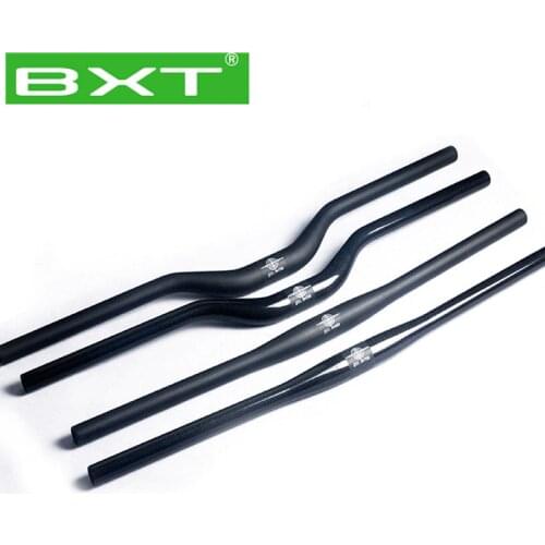 Promotion! 600- 720mm flat / riser full carbon fiber mtb mountain bike carbon handlebar matte / glossy 3k cycling bicycle parts