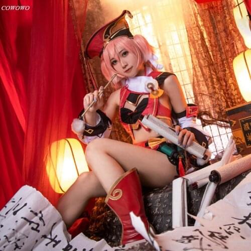 Anime! Genshin Impact Yanfei Game Suit Lovely Aestheticism Uniform Cosplay Costume Halloween Party Outfit For Women 2021 NEW
