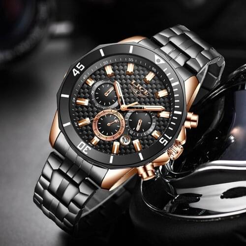 LIGE 2020 New Mens Watches Top Brand Luxury Clock Fashion Casual Watch For Men Dress Business Waterproof Wrist watch Chronograph