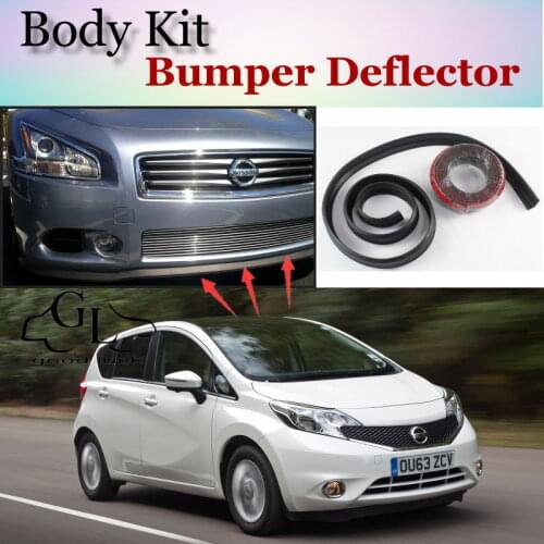 Bumper Lip Deflector Lips For Nissan Versa Note / Tone Front Spoiler Skirt For TopGear Fans Car Tuning Veiw / Body Kit / Strip