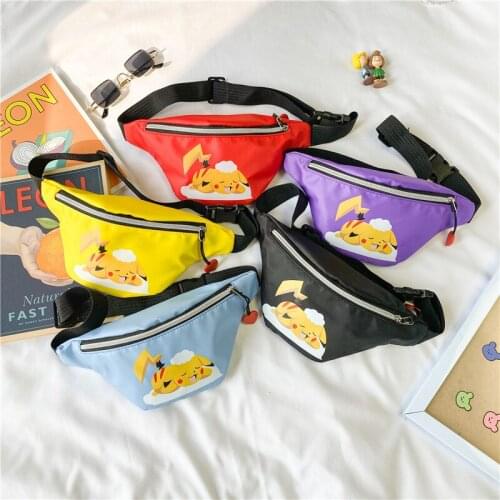 Pokémon Cute Children Chest Bag Cartoon Pikachu Girl Boy Messenger Bag Pikachu Fashion Chest Shoulder Bag Coin Purse Kids Gift
