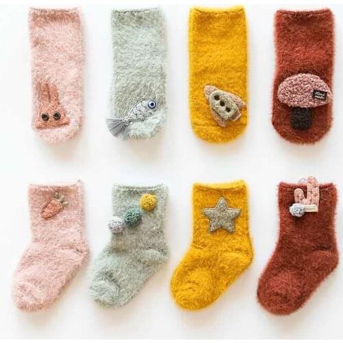 Uinisex baby socks Cotton Velvet Winter terry socks warm toddler boy/girls floor socks infant clothing accessories 0-36m