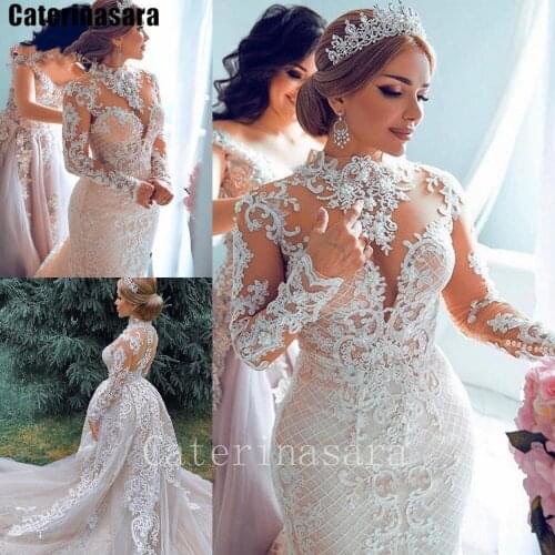 JKLMEN Long Sleeve Wedding Dresses